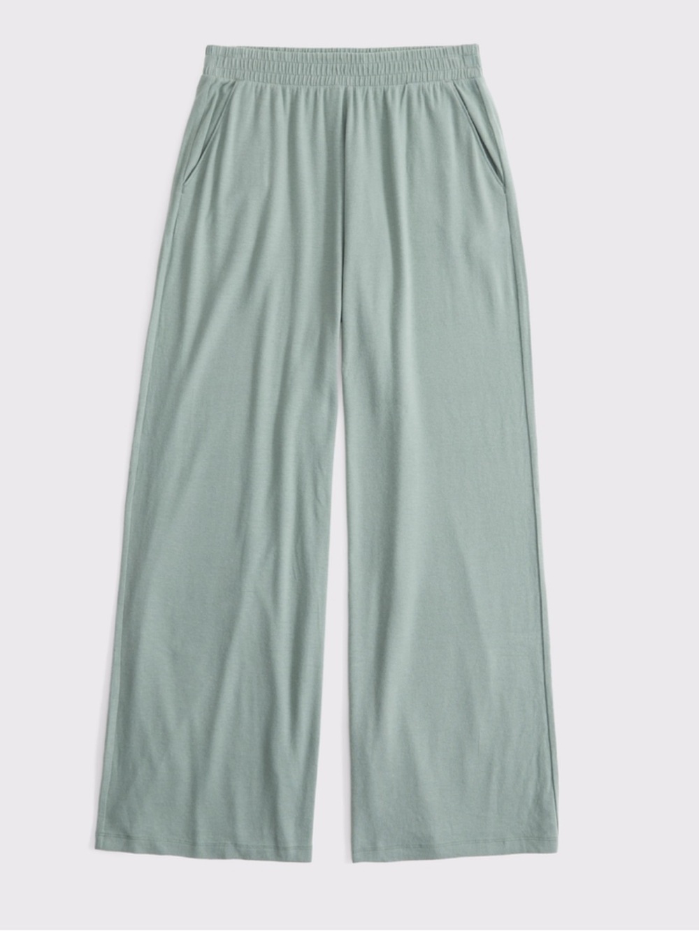Abercrombie & Fitch Wide-Leg Brushed Lounge Pants Green XS